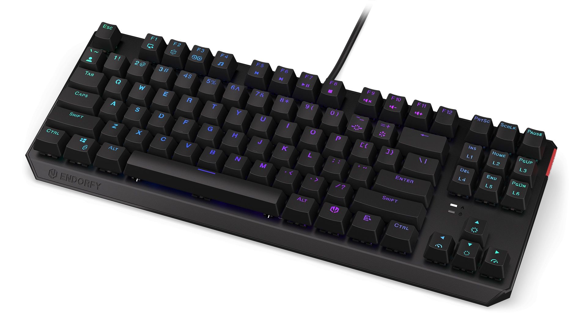 Endorfy Thock TKL Blue Switch Mechanical Keyboard Black US