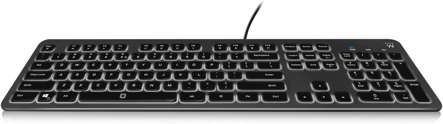 Ewent EW3268 Wired Keyboard with backlight Black IT