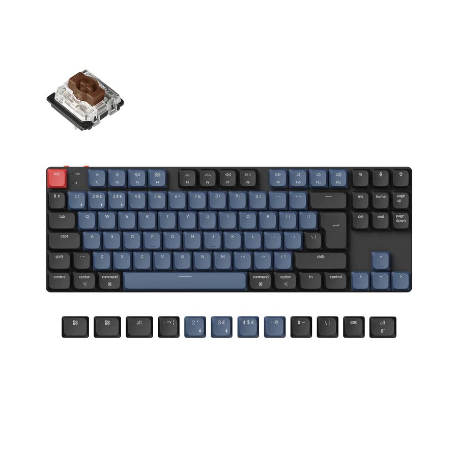 Keychron K1 Pro Wireless Mechanical RGB Backlight Brown Switch Keyboard Black UK