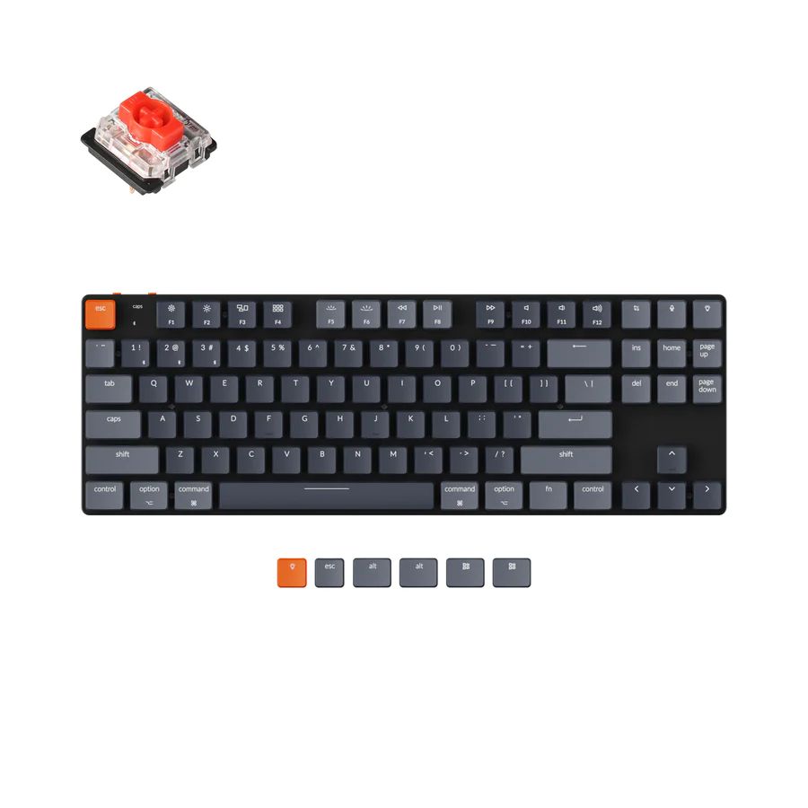 Keychron K1 SE Wireless Mechanical RGB Backlight Red Switch Keyboard Black HU