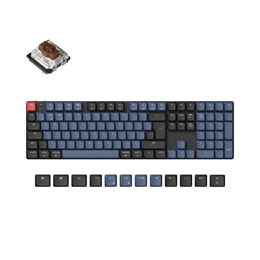 Keychron K5 Pro Wireless Mechanical RGB Backlight Brown Switch Keyboard Black UK