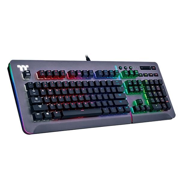 Thermaltake TT eSports Level 20 RGB Titanium Blue Switch Gaming Keyboard Titanium US