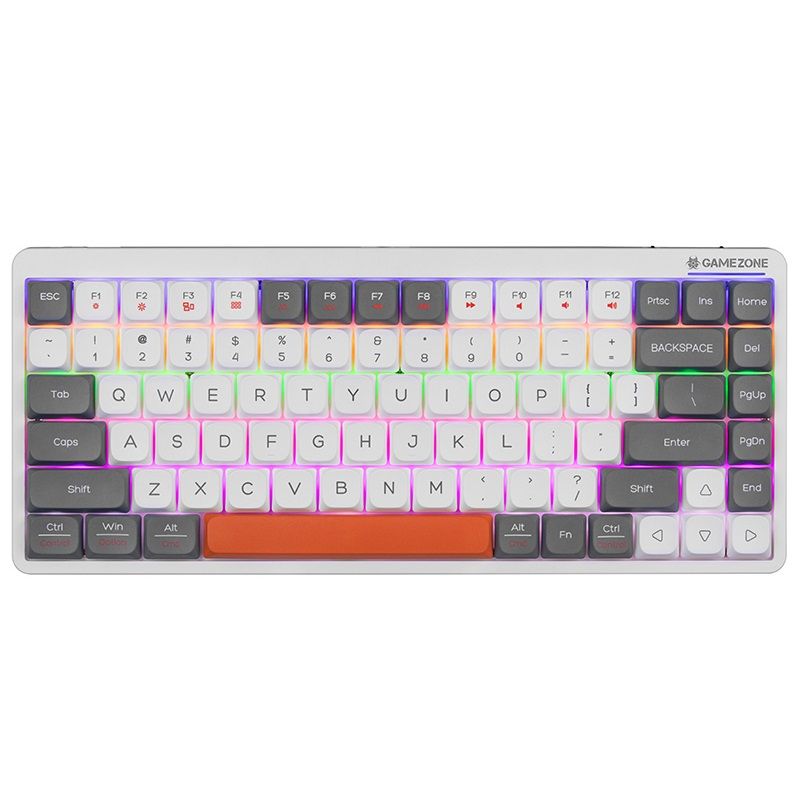 Tracer FINA 84 GameZone Red Switch Rainbow Mechanical Keyboard White/Grey US