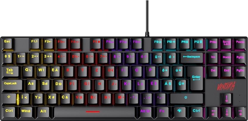 Ventaris Malevik RGB Mechanical Blue Switch Gamer Keyboard Black HU