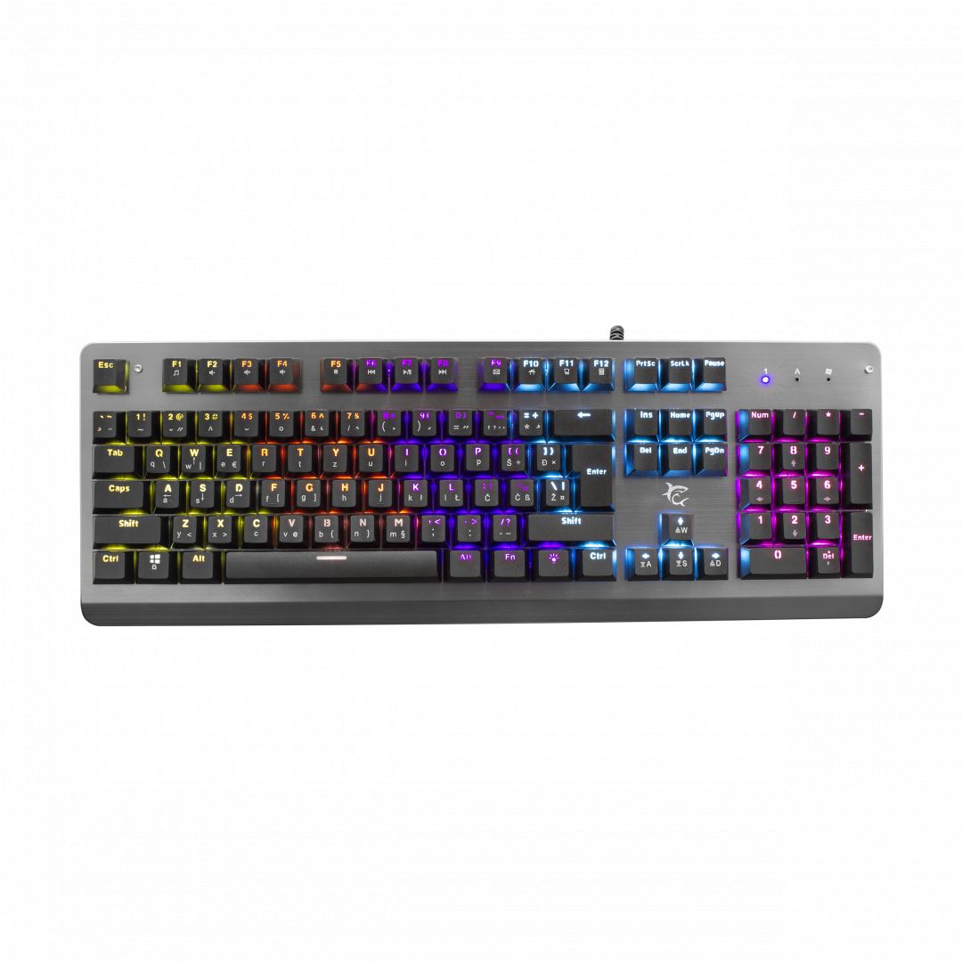 White Shark GK-1926 Legionnaire Mechanical Blue Switch Gaming keyboard Metal/Silver US