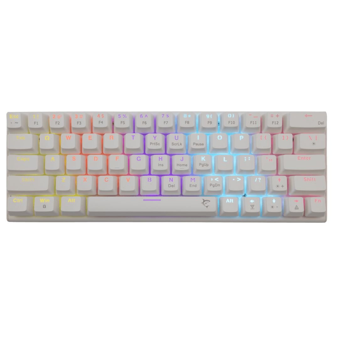 White Shark Wakizashi Red Switches Gaming Keyboard White US