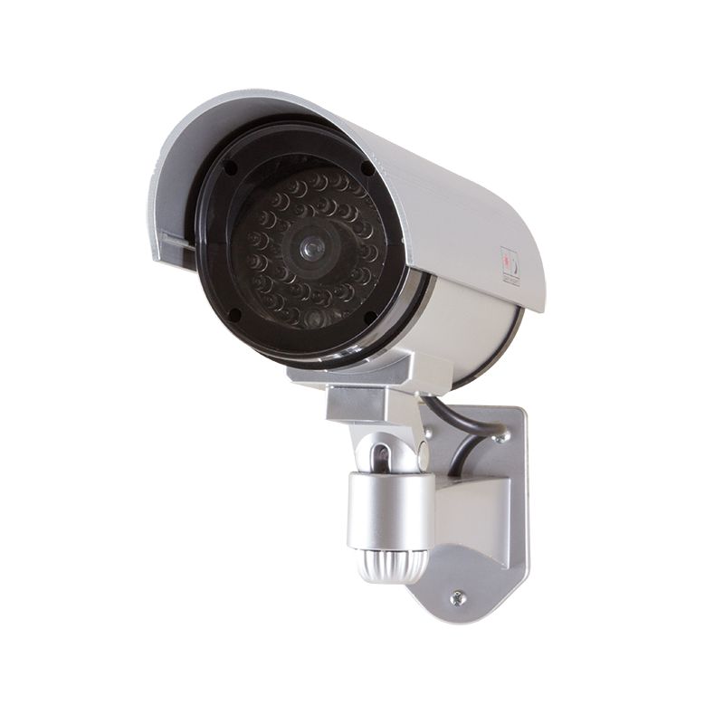 Logilink Dummy Security Camera with Red Flashing Light Silver