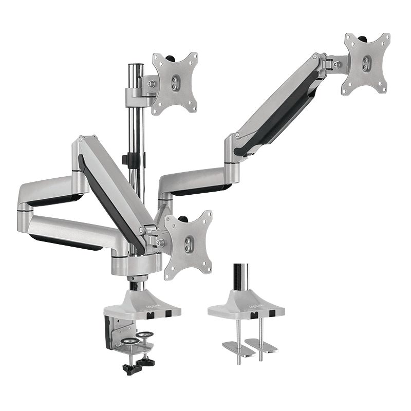 Logilink BP0052 Triple Alumium Monitor Desk Mount Tilt Silver