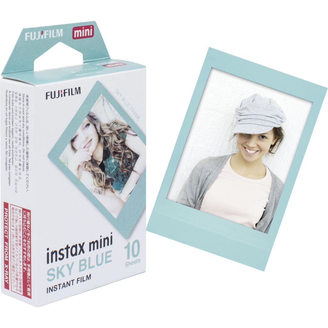 Fujifilm Instax Mini Black Film Blue frame 10db