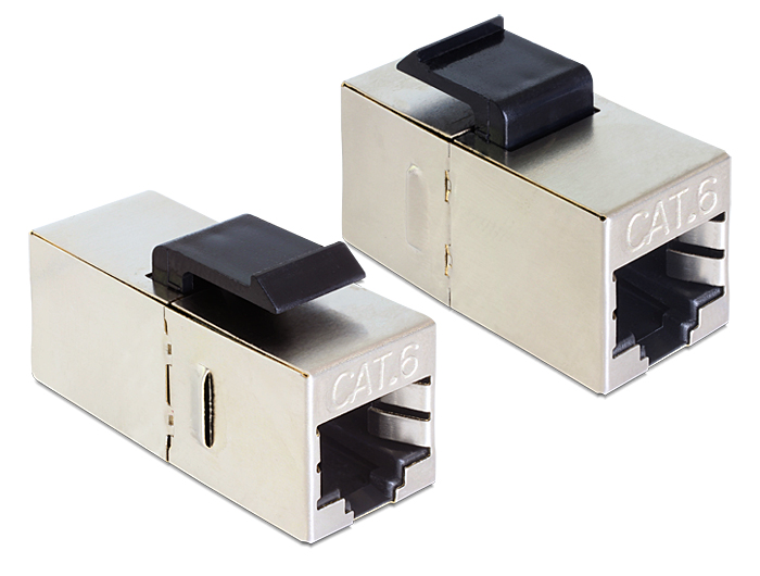 DeLock Keystone Module RJ45 jack > RJ45 jack Cat.6 compact