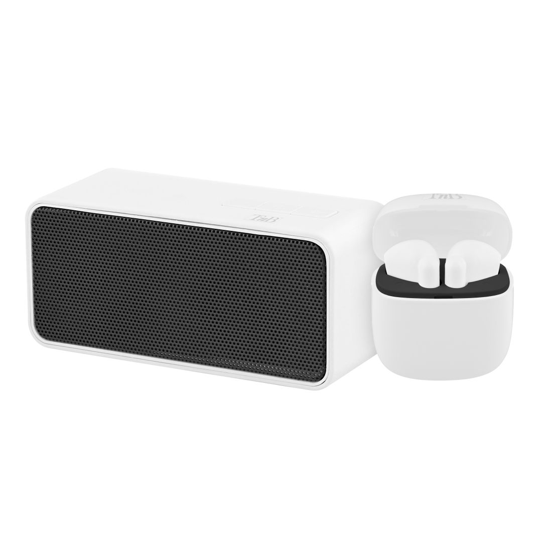 TnB Contrast Combo Bluetooth Speaker & TWS wireless headset White/Black