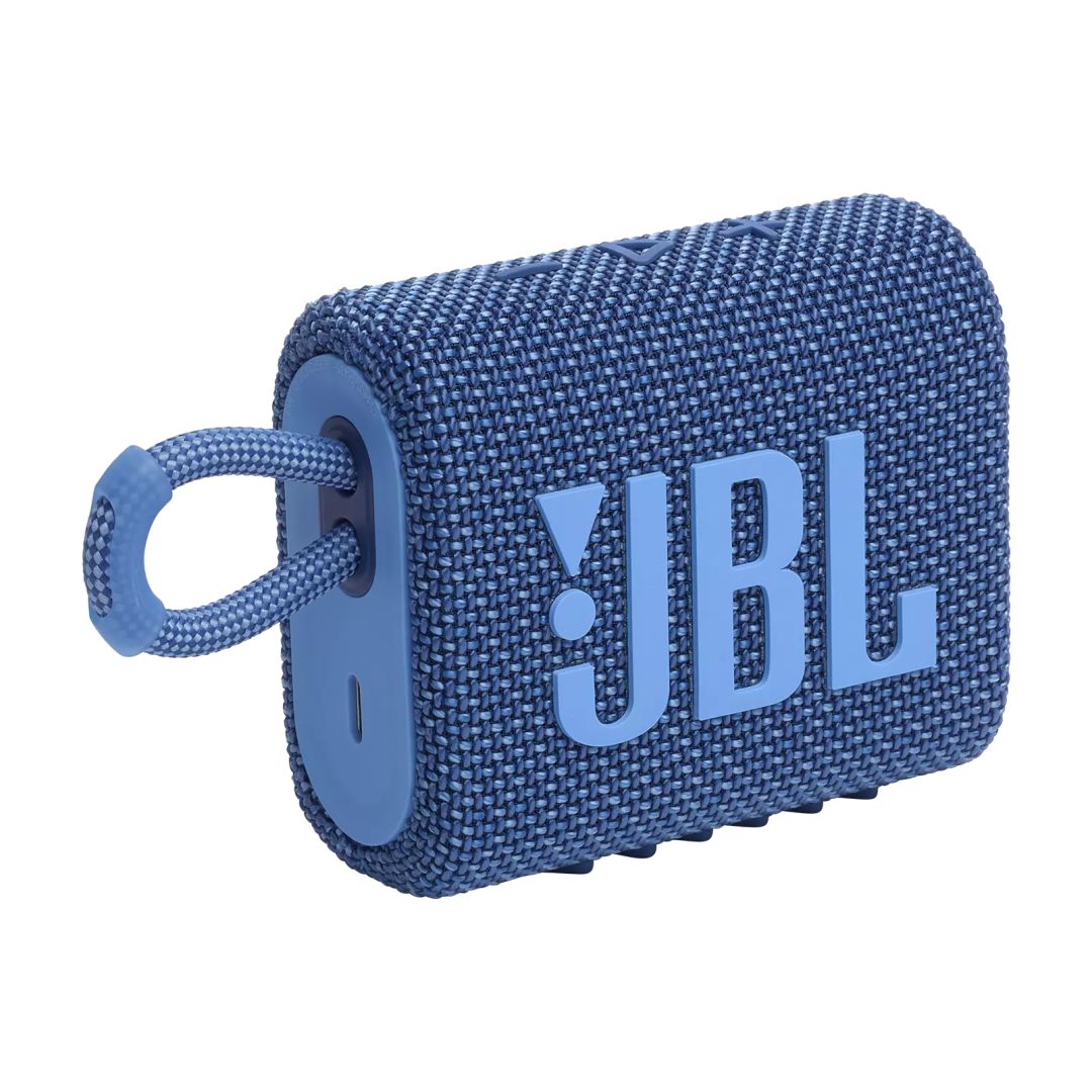 JBL Go 3 Eco Bluetooth Portable Waterproof Speaker Blue