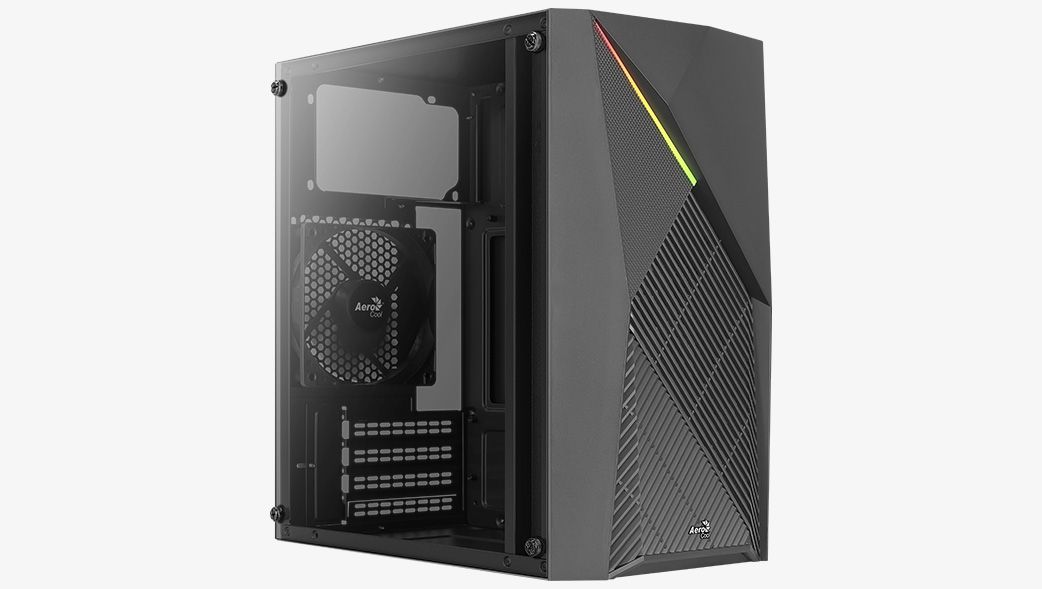 Aerocool Raider Mini-G-BK-v1 RGB Tempered Glass Black