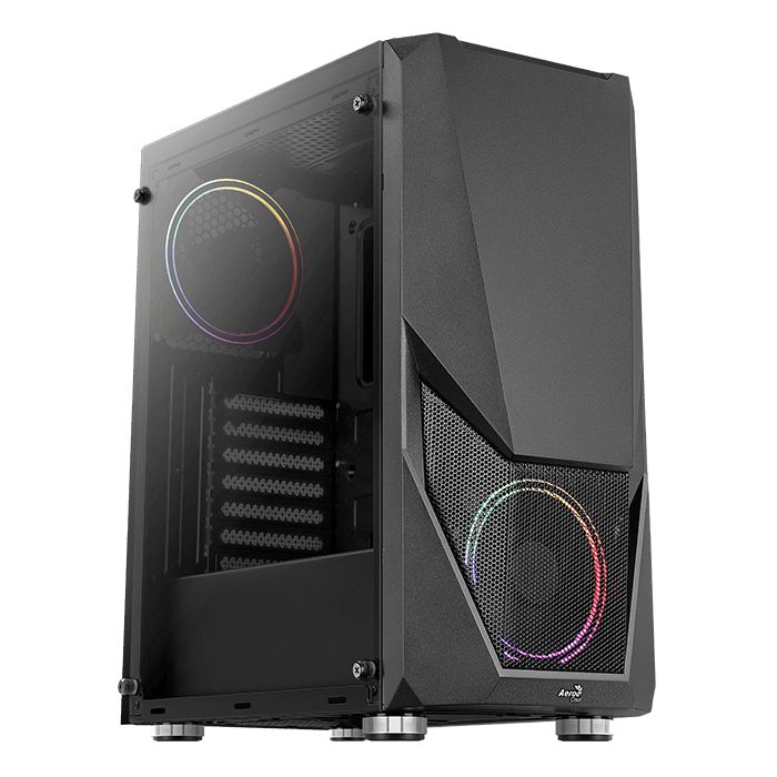 Aerocool Zauron Saturn FRGB-G-BK-v1 Tempered Glass Black