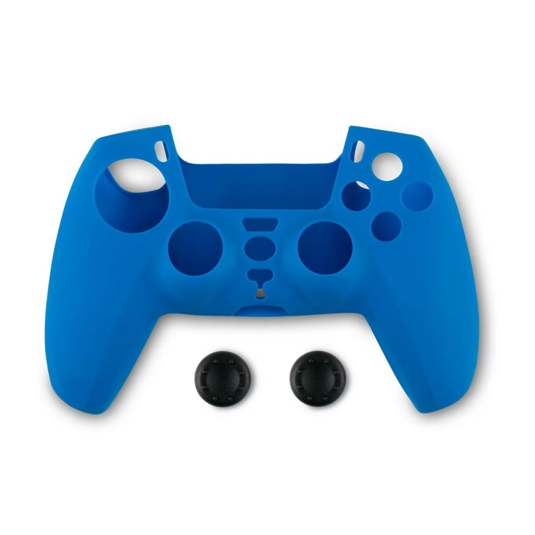 Spartan Gear Playstation 5 Silicon Skin Cover and Thumb Grips Blue