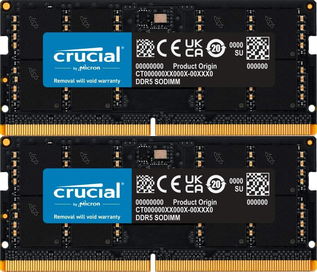 Crucial 64GB DDR5 5200MHz Kit (2x32GB) SODIMM