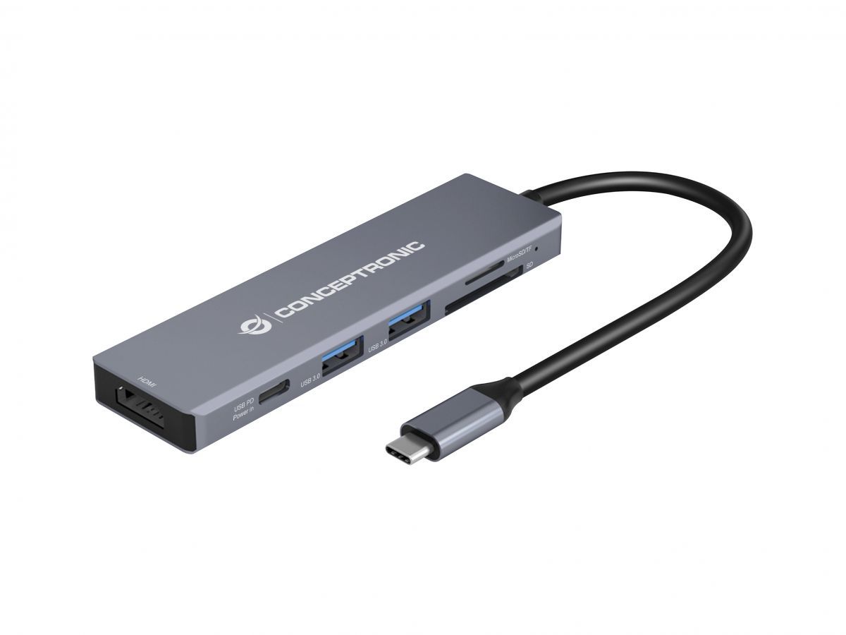 Conceptronic  DONN23G 6-in-1 USB 3.2 Gen 1 Docking Station