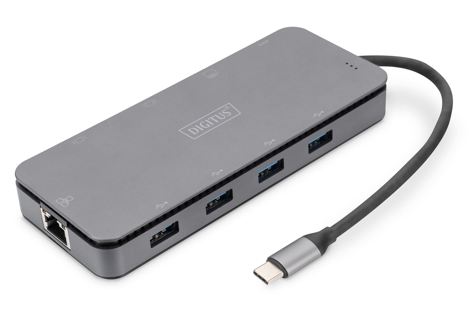 Digitus 11-Port USB-C Docking Station with SSD Enclosure Grey