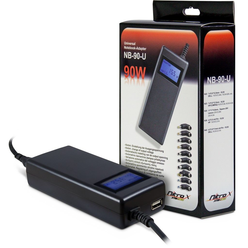 Inter-Tech 90W Nitrox NB-90U REV.2.0 Universal Notebook Adapter