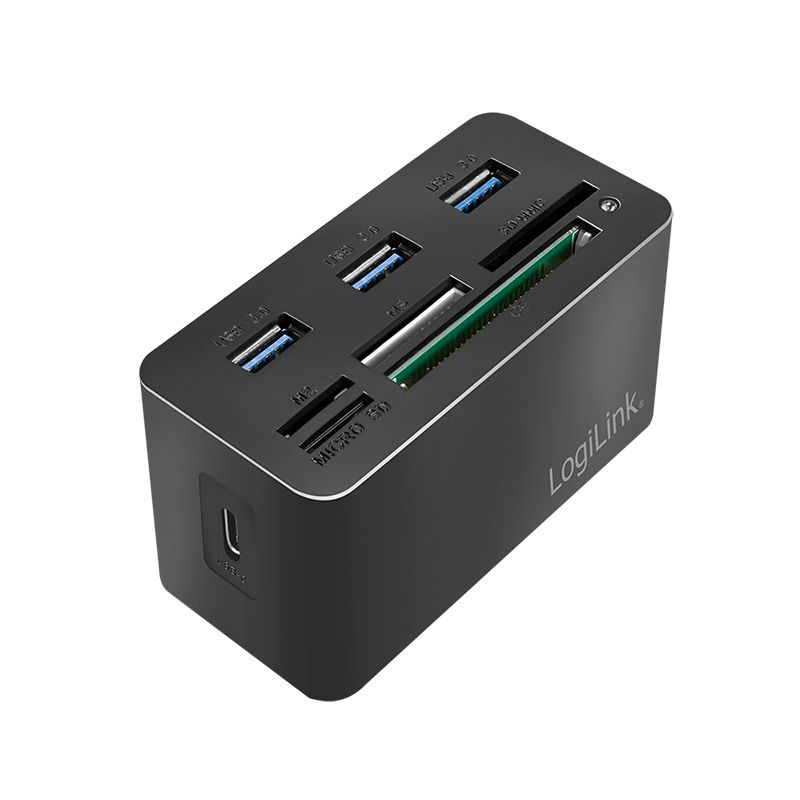 Logilink USB 3.2 Gen 1 docking station 8-port mini Black