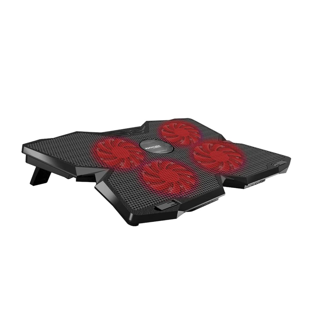 Promate  AirBase-3 Ergonomic Laptop Cooling Pad with Silent Fan Technology Black