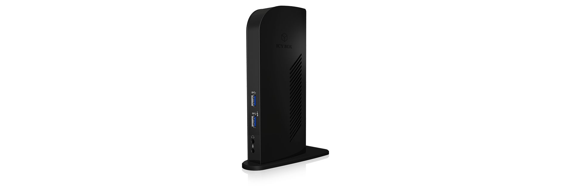 Raidsonic IcyBox IB-DK2242AC USB3.0 DockingStation with Dual DisplayPort interfaces Black