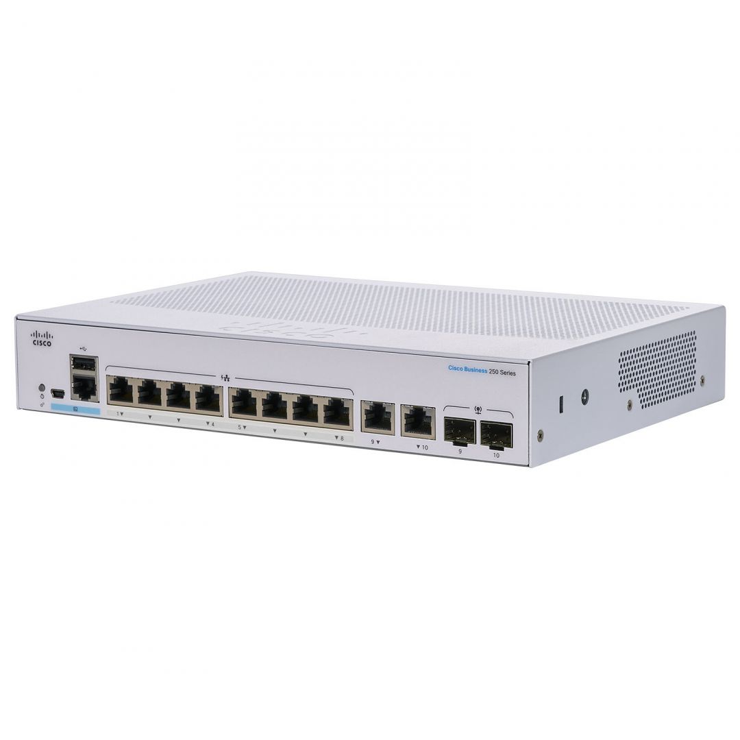 Cisco CBS250-8T-E-2G 8-port Business 250 Series Smart Switches Data Sheet