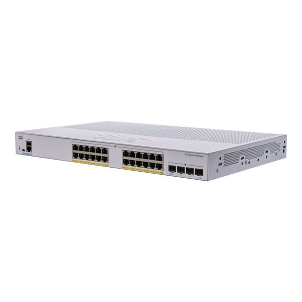 Cisco CBS350-24P-4G 24x GbE PoE+ LAN 4x SFP port L3 menedzselhet? PoE+ switch