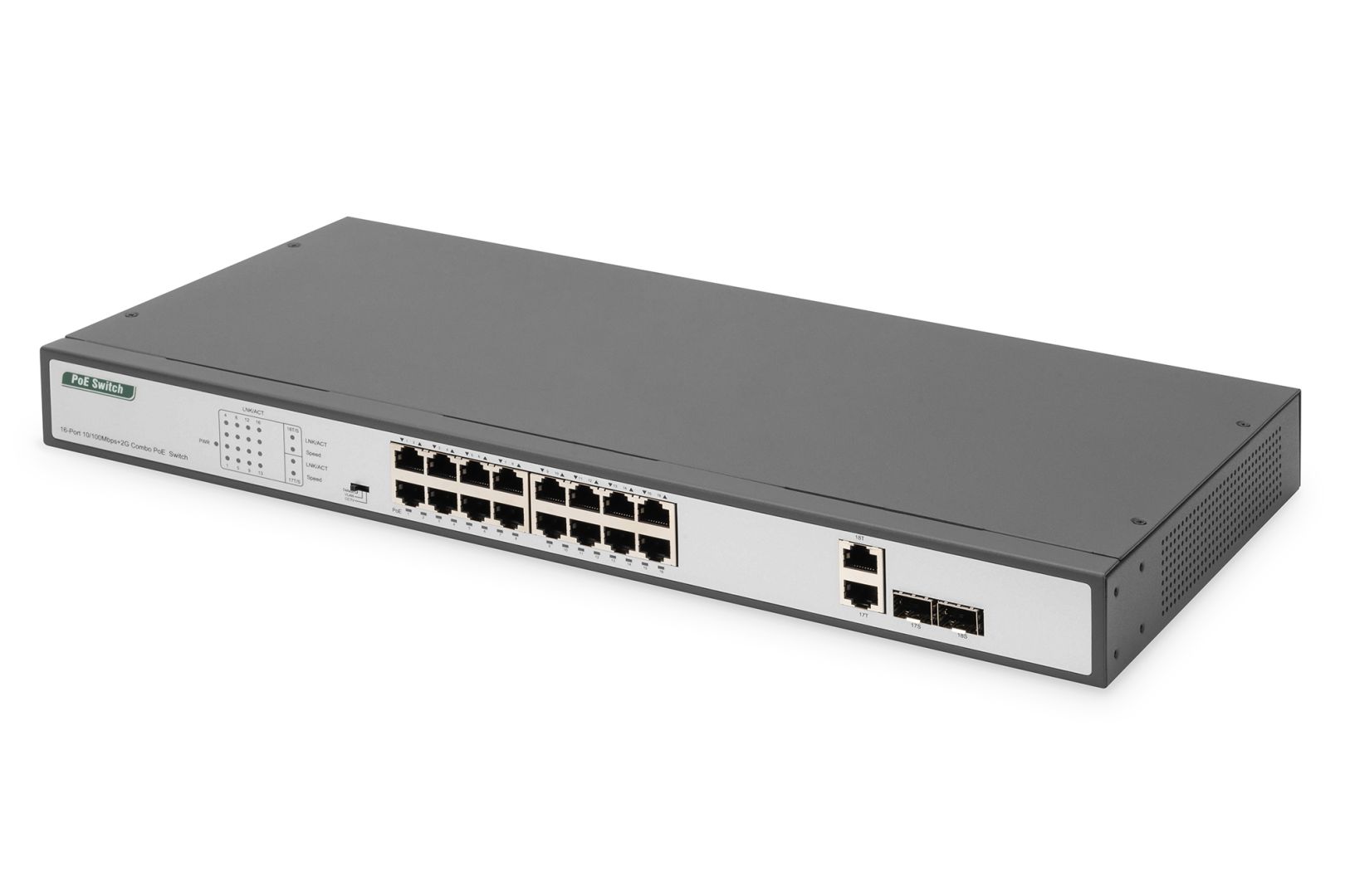 Digitus 16+2 Port Fast Ethernet PoE Switch