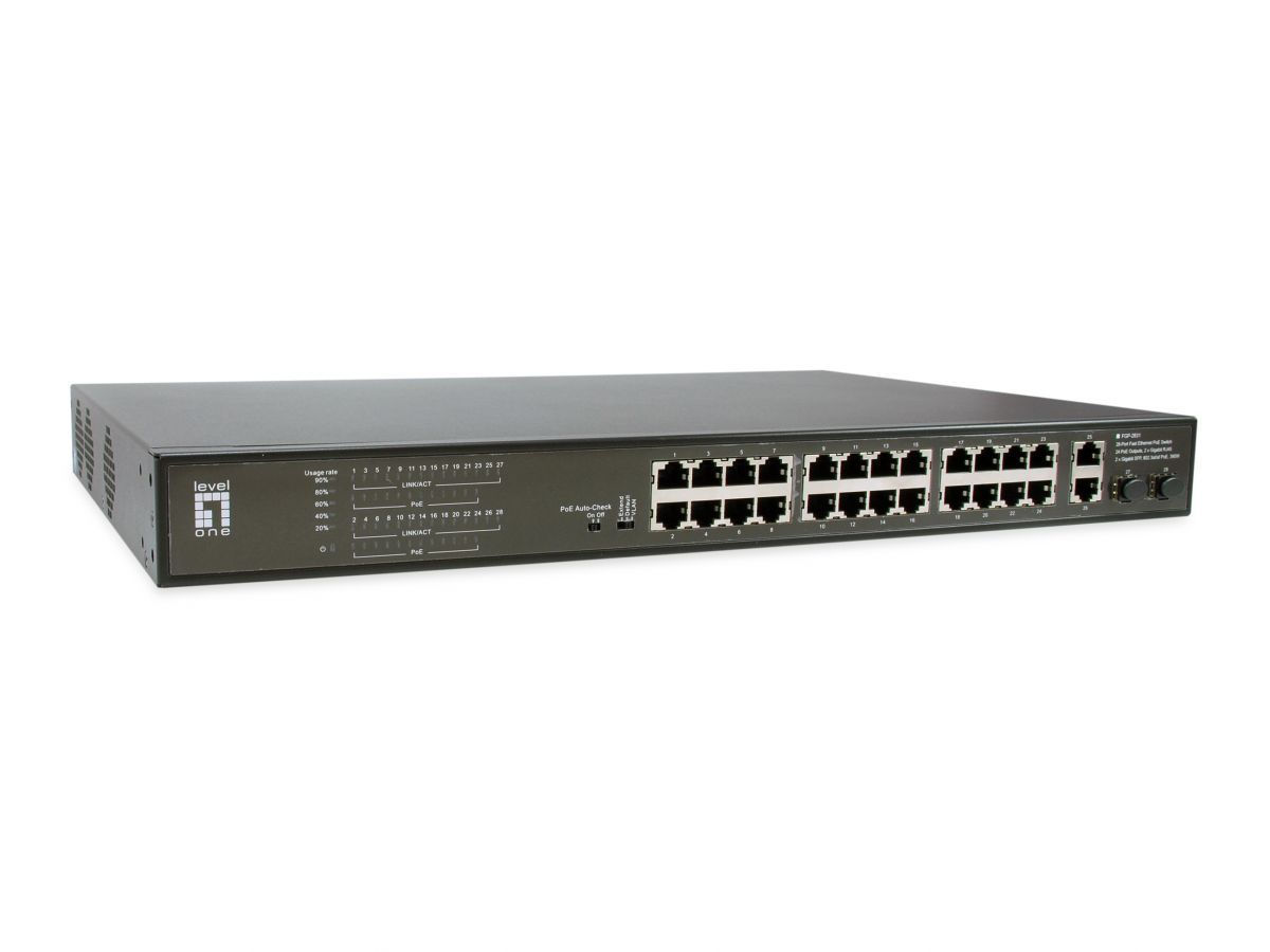 LevelOne FGP-2831 28-Port Fast Ethernet PoE Switch