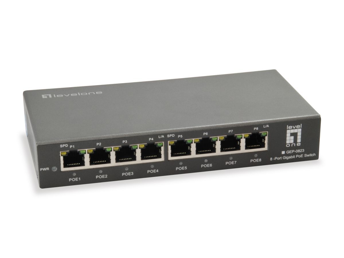 LevelOne GEP-0823 8-Port Gigabit PoE Switch