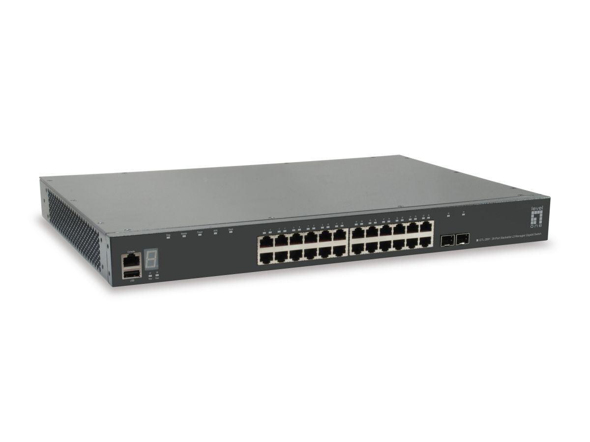 LevelOne GTL-2891 KILBY 28-Port Stackable L3 Managed Gigabit Switch