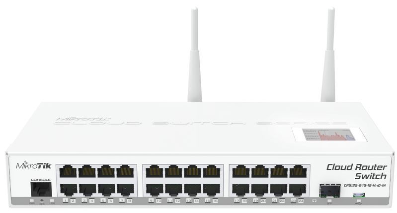 Mikrotik RouterBoard CRS125-24G-1S-2HnD-IN 24port GbE LAN 1xSFP Cloud Router Switch