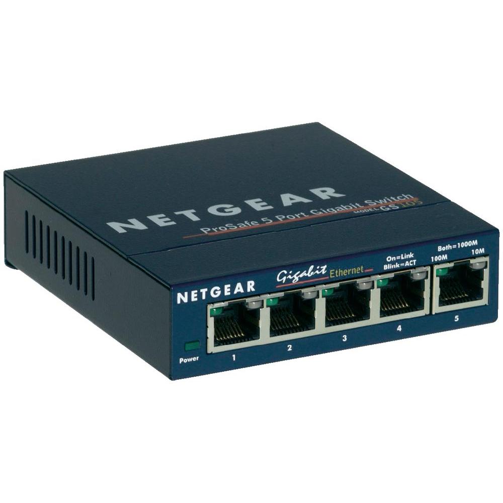 Netgear GS105GE 5 Port Gigabit ProSafe Plus Switch