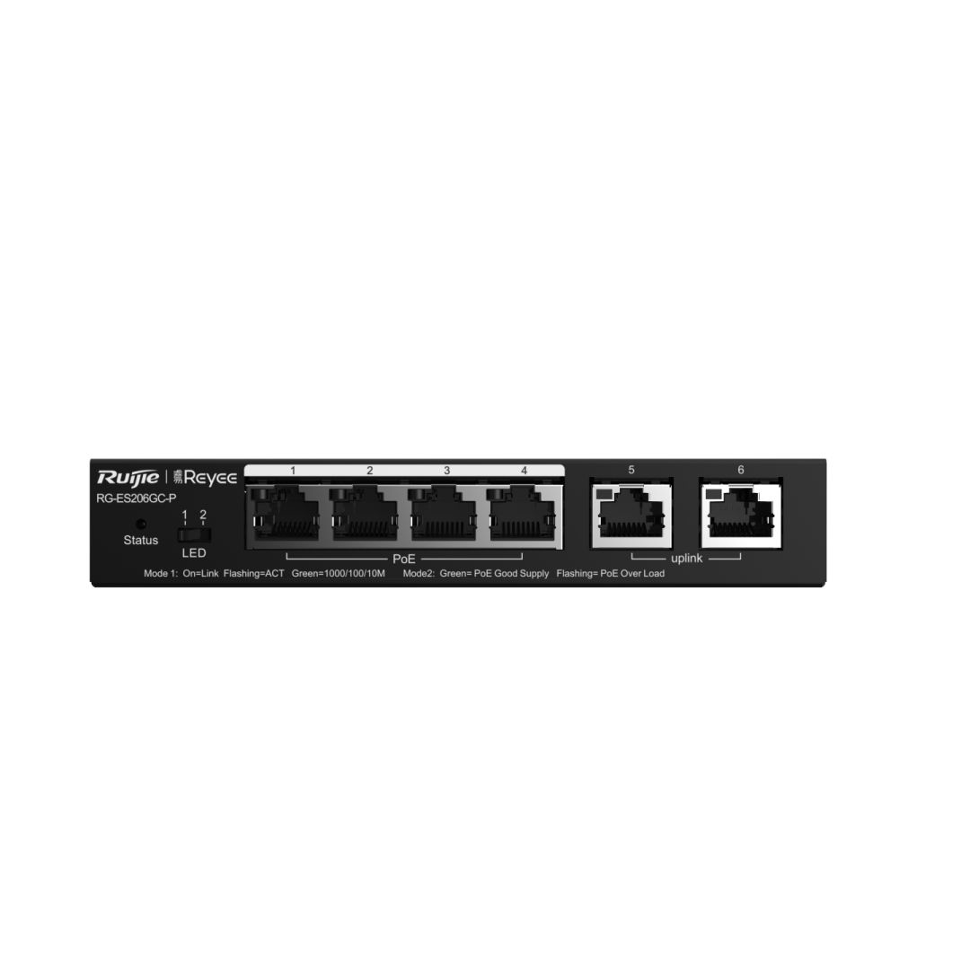 Reyee RG-ES206GC-P 6-Port Gigabit Smart Cloud Mananged PoE Switch