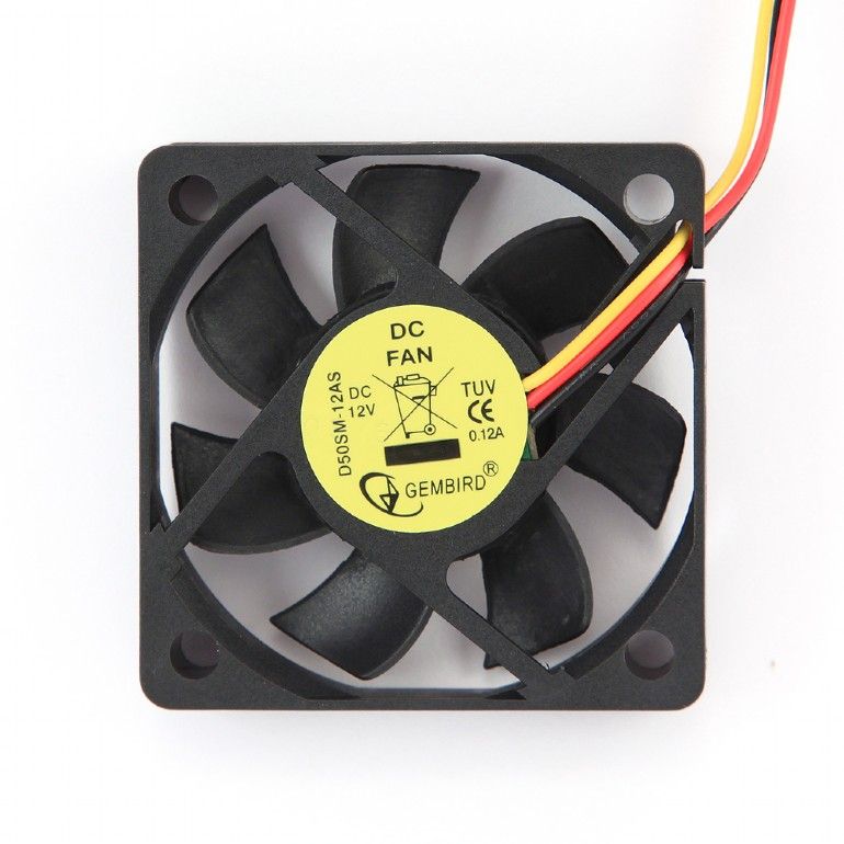 Gembird D50SM-12AS 50mm sleeve bearing cooling fan 12V Black