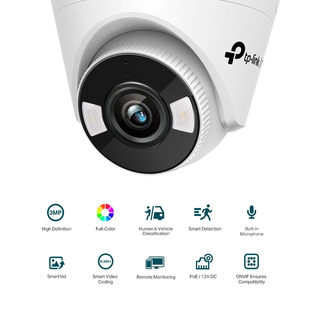 TP-Link VIGI C430 (2.8mm) 3MP Full-Color Turret Network Camera