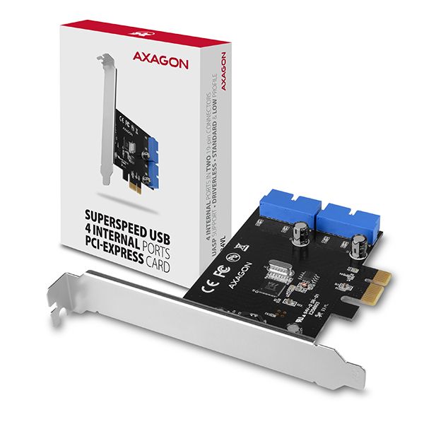 AXAGON PCEU-034VL PCIE Controller 4X Internal SuperSpeed USB