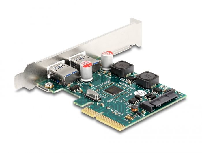 DeLock PCI Express x4 Card to 2x external USB 10 Gbps Type-A female Low Profile Form Factor