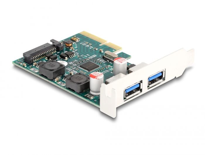 DeLock PCI Express x4 Card to 2x external USB 10 Gbps Type-A female Low Profile Form Factor