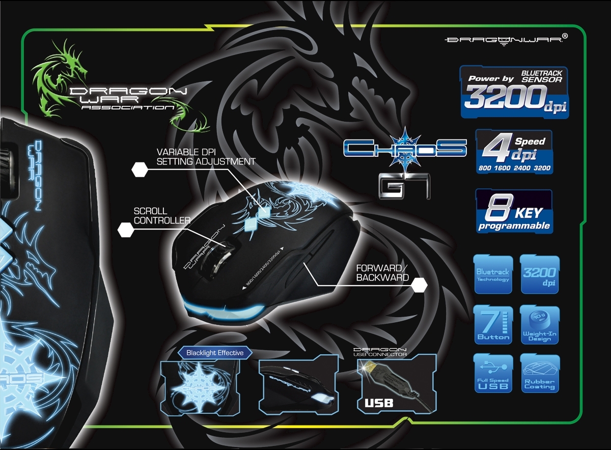 Dragon War Chaos ELE-G7 Black