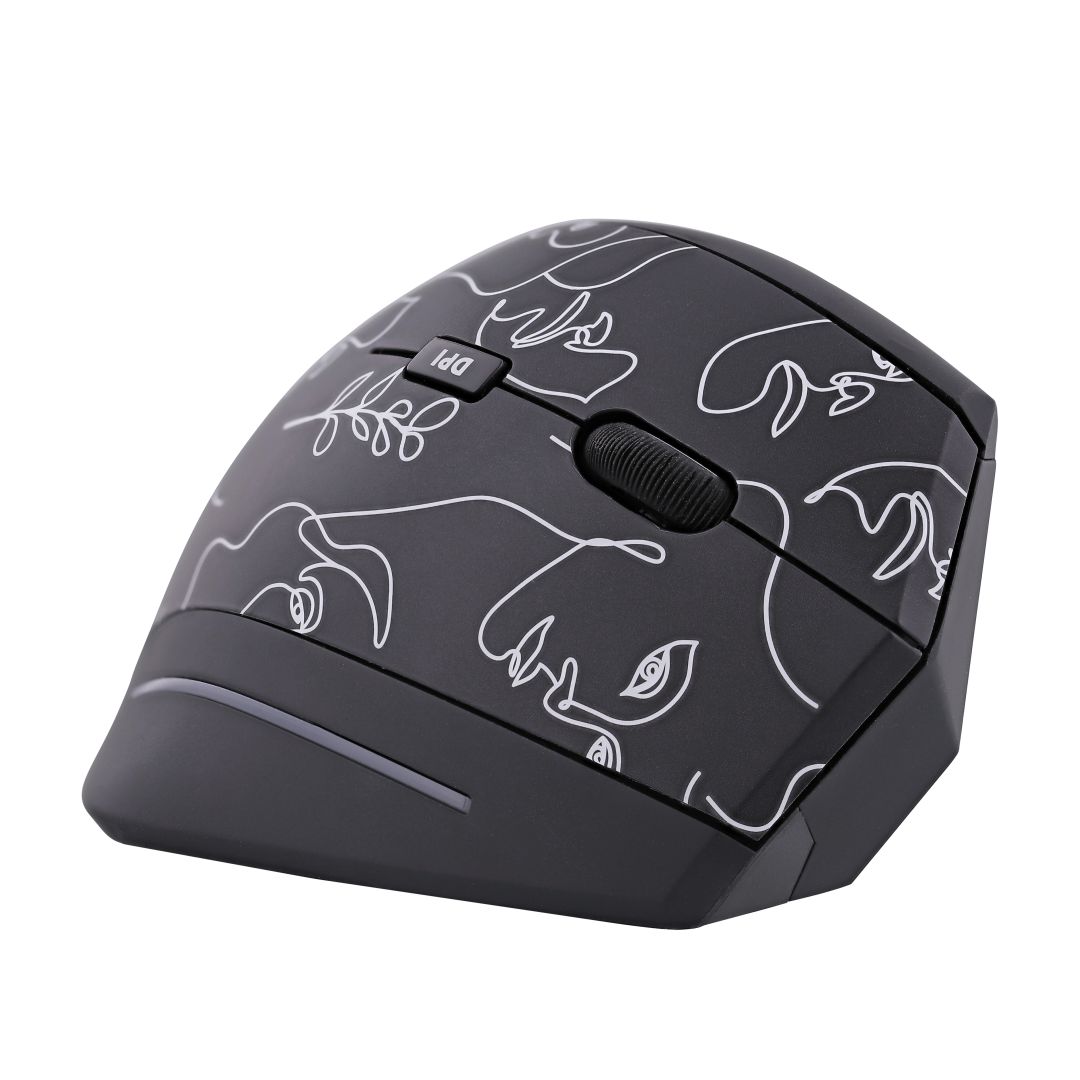 TnB MWERGOVART Vertical Ergo Wireless Mouse Art Black