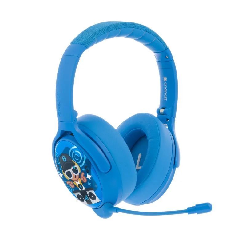 BuddyPhones Cosmos+ Bluetooth Headset for Kids Cool Blue