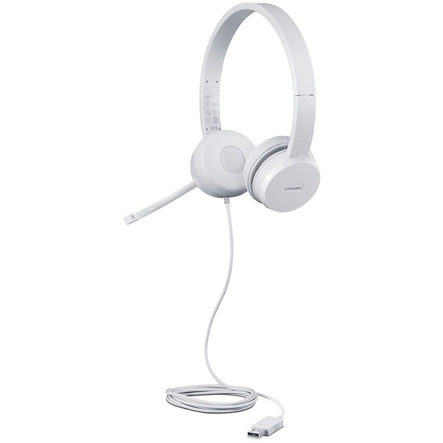 Lenovo 110 Stereo USB Headset Cloud Grey