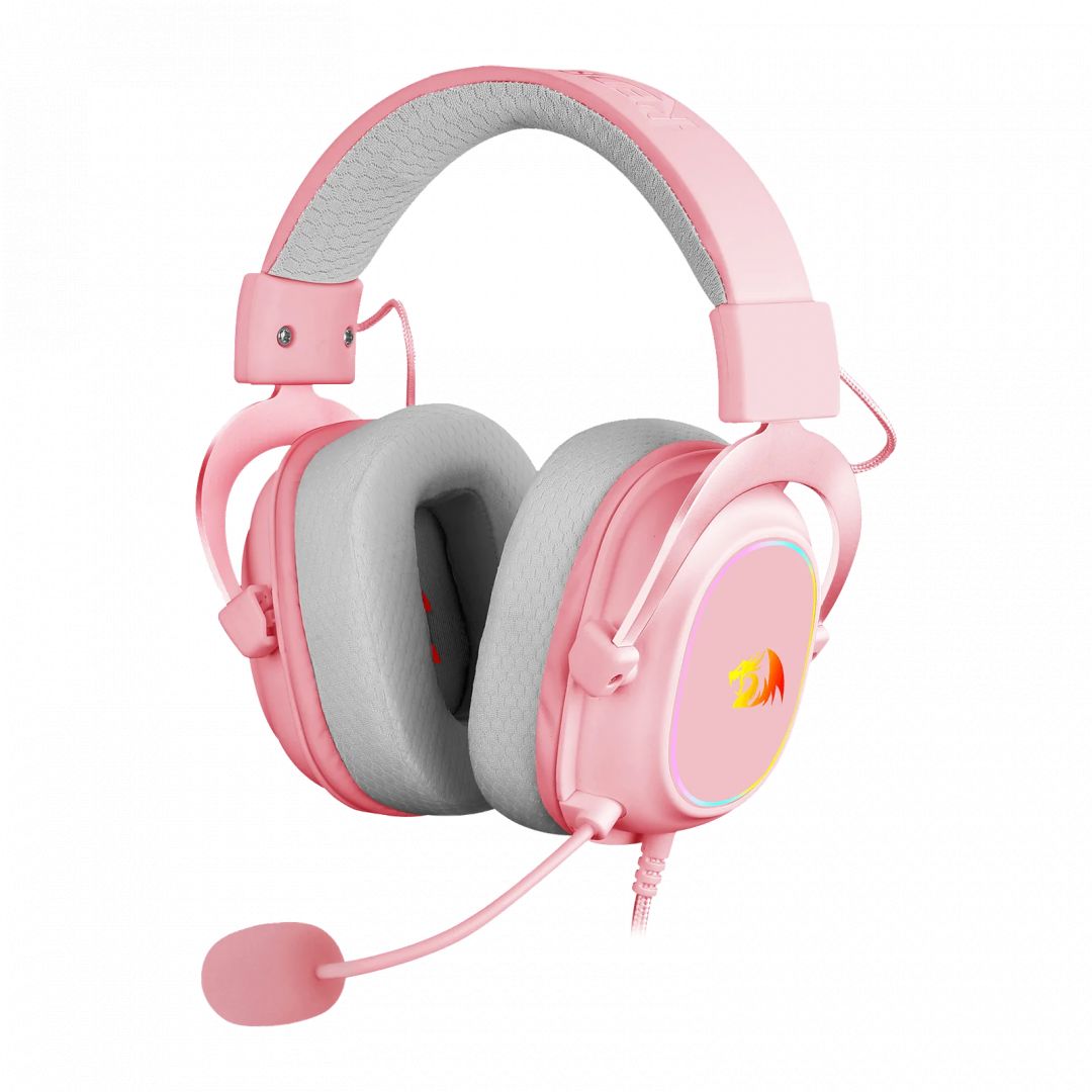 Redragon ZEUS X RGB pink, Wired headset, w/ adapter