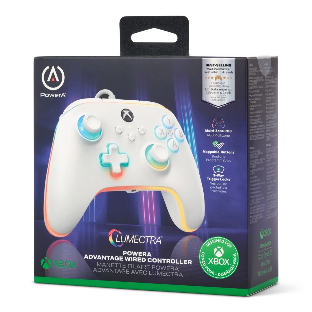PowerA Advantage Wired Controller for Xbox Series X|S with Lumectra White