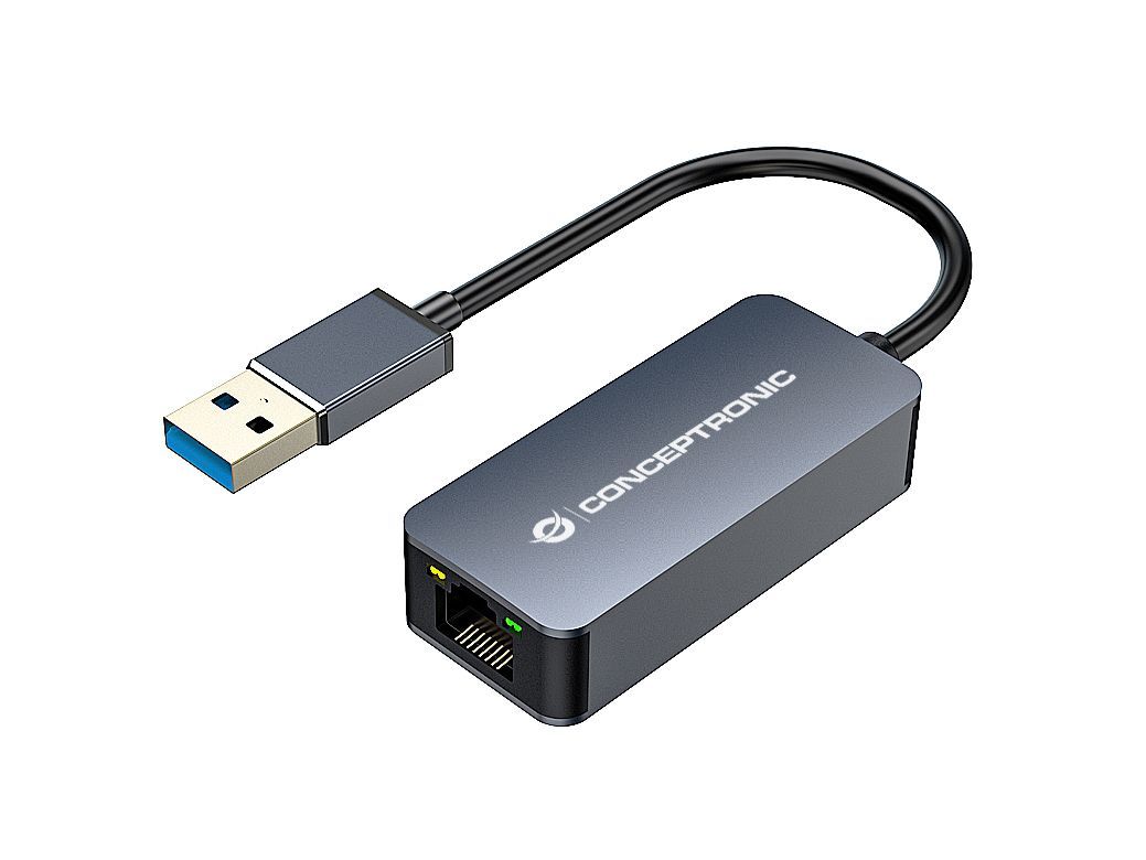 Conceptronic  ABBY12G 2.5G Ethernet USB3.0 Adapter, Wake-on-LAN, Compatible with Nintendo Switch