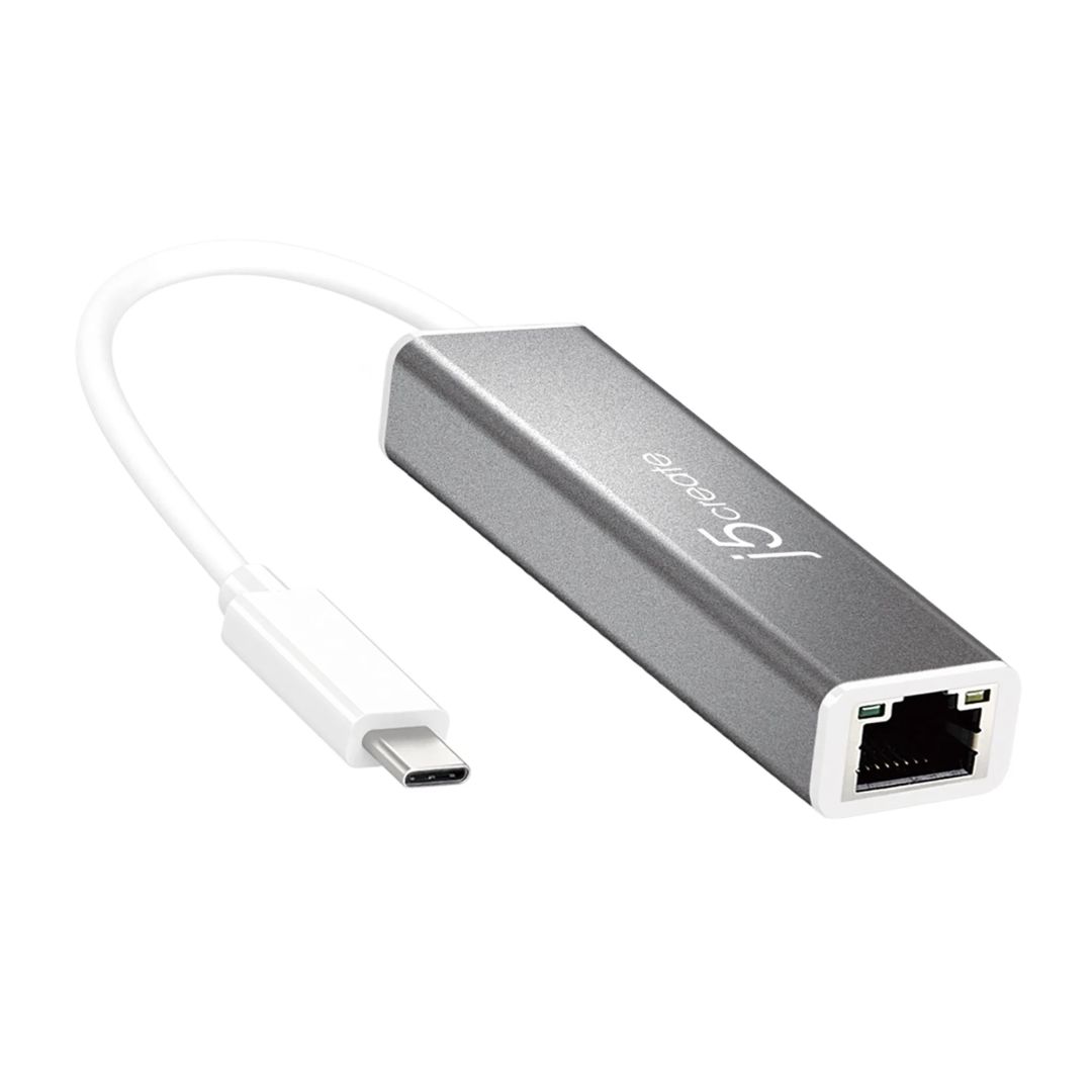 j5create USB-C Ethernet Adapter Silver