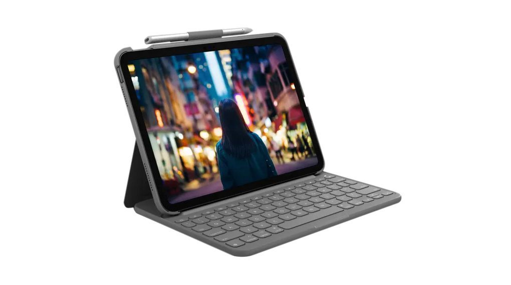 Logitech Slim Folio for iPad (10th gen) Oxford Grey US