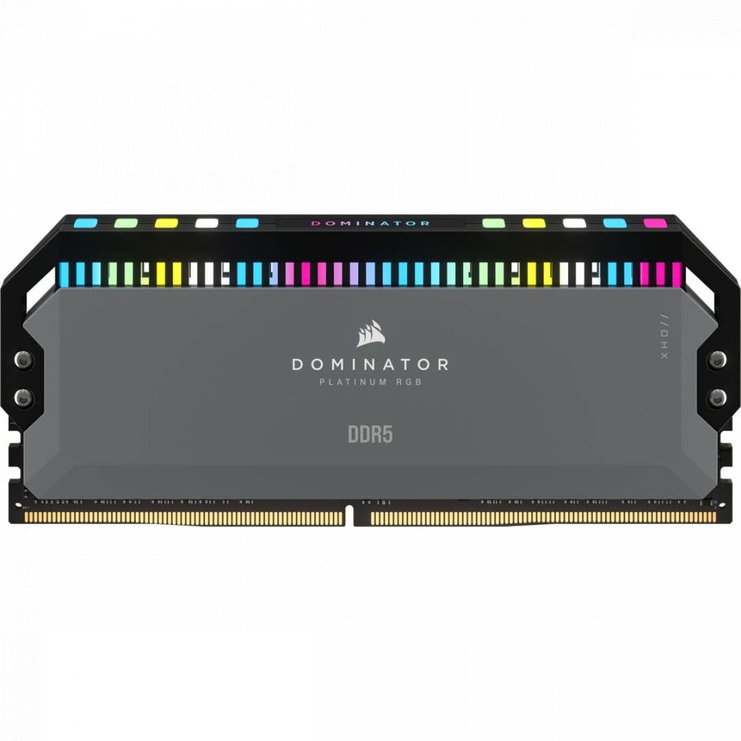 Corsair 64GB DDR5 5200MHz Kit(2x32GB) Dominator Platinum RGB AMD Expo Cool Grey